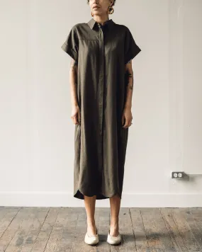 7115 Signature Maxi Shirtdress, Olive