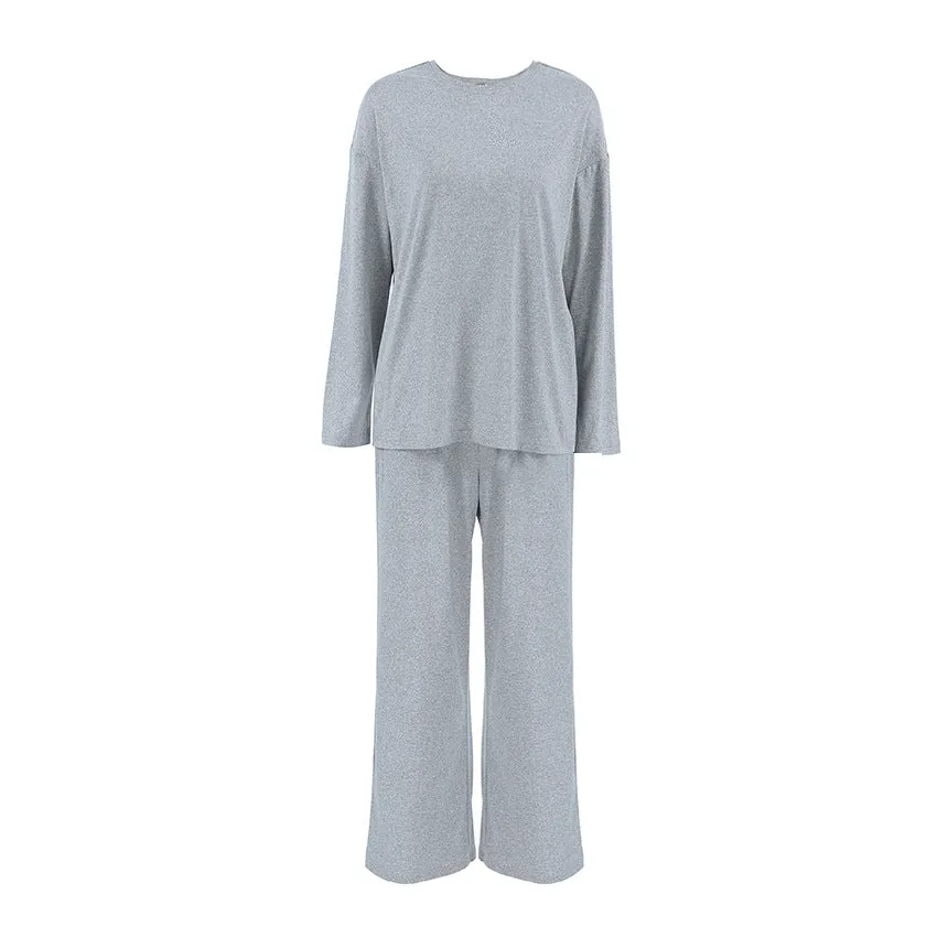 Autumn Casual Loose Long-Sleeved Pajamas Set