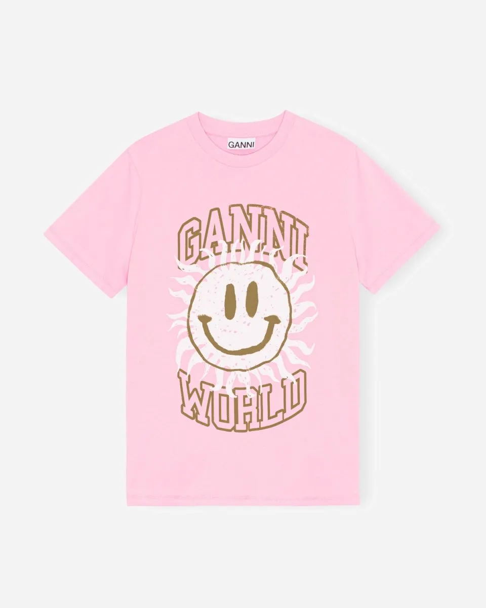 Basic Jersey Smiley Relaxed T-shirt - Lilac Sachet