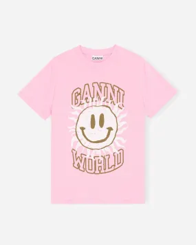 Basic Jersey Smiley Relaxed T-shirt - Lilac Sachet