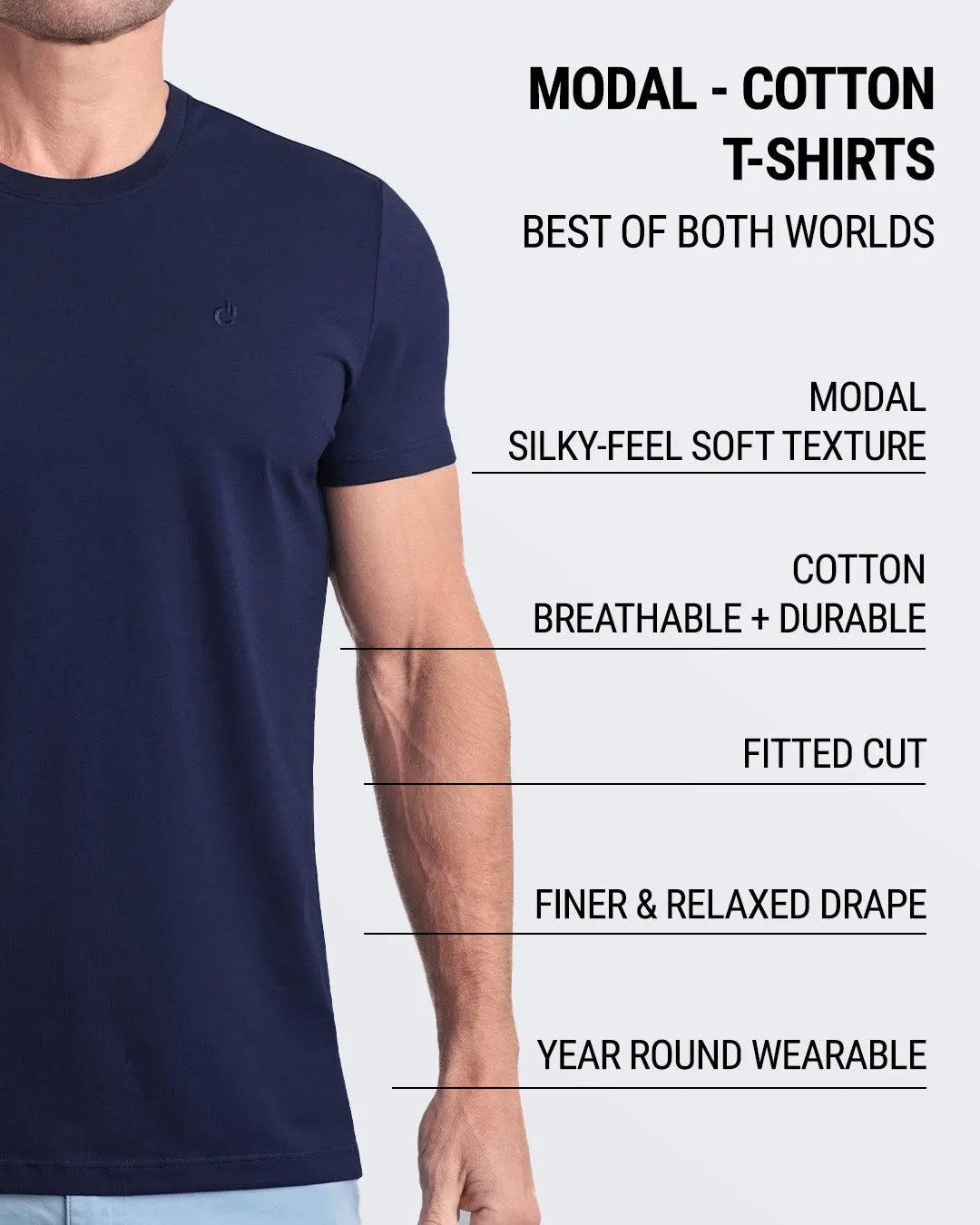 BE MY NAVY - Modal Cotton T-Shirt