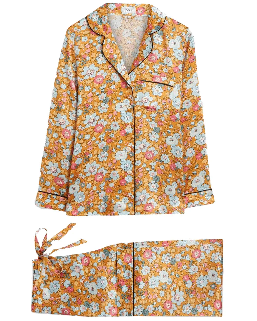 Betsy Silk Pajamas in Caramel