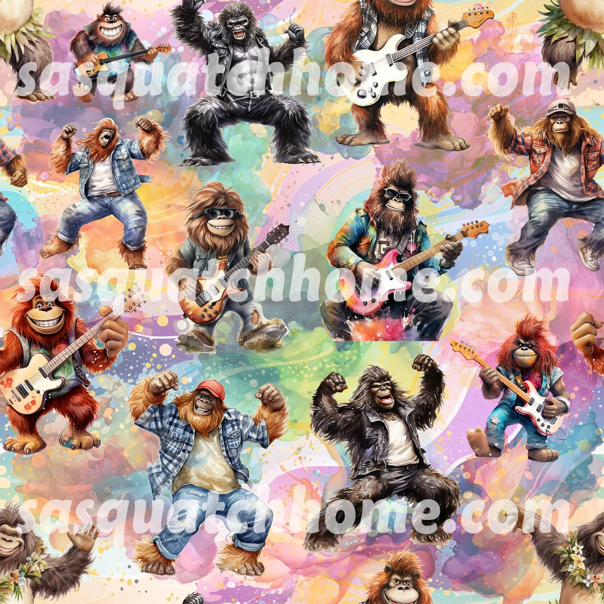 Bigfoot Sasquatch 19 DESIGNS Children Pajama Long 2 Piece Set. Set 1 of 2