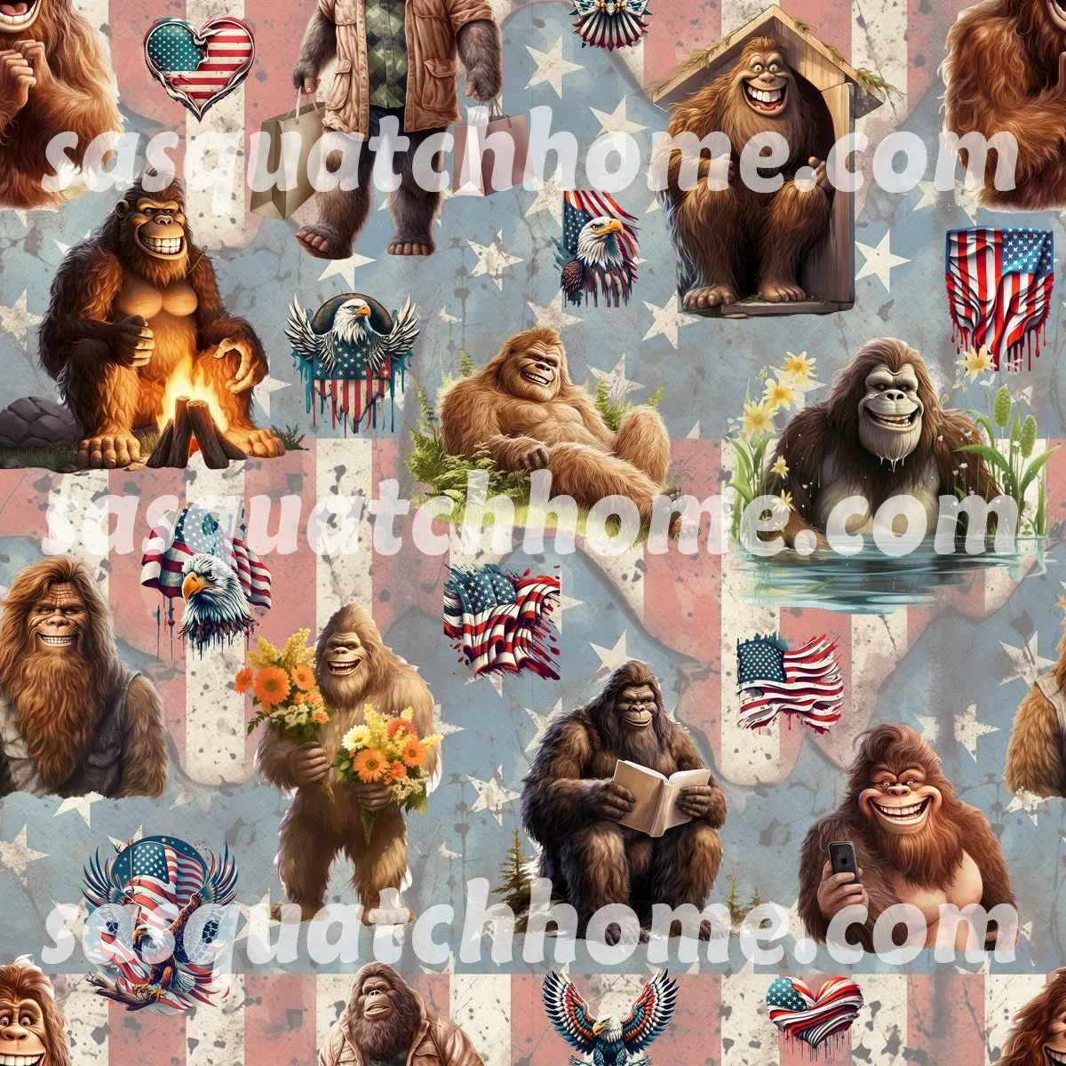 Bigfoot Sasquatch 19 DESIGNS Children Pajama Long 2 Piece Set. Set 1 of 2