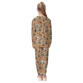 Bigfoot Sasquatch 19 DESIGNS Children Pajama Long 2 Piece Set. Set 1 of 2
