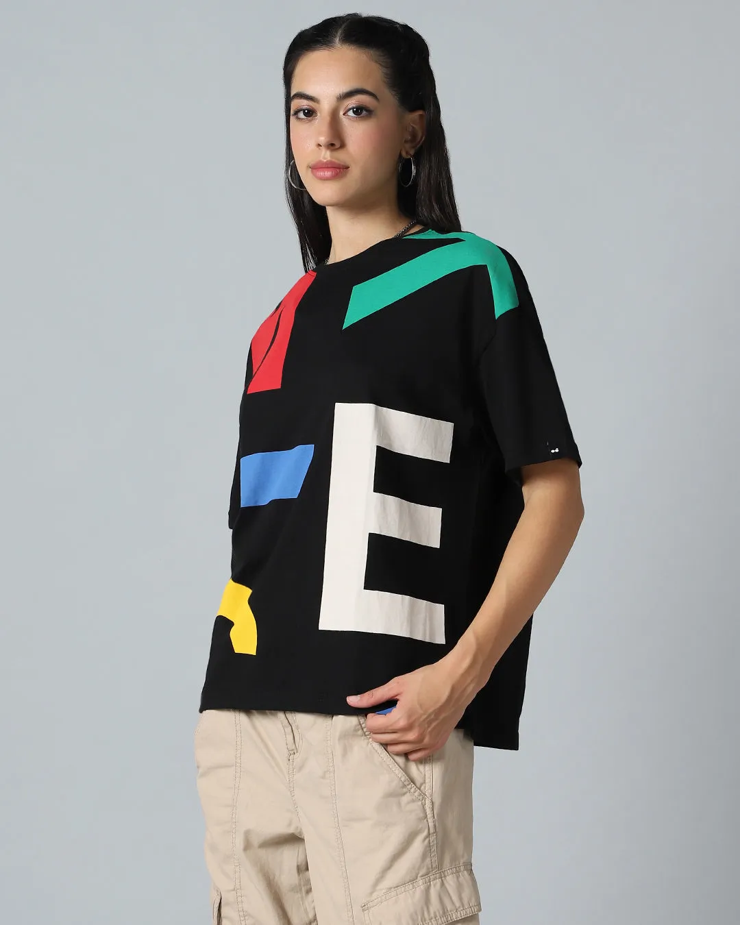 BlackTree All Over Printed Oversized dresses