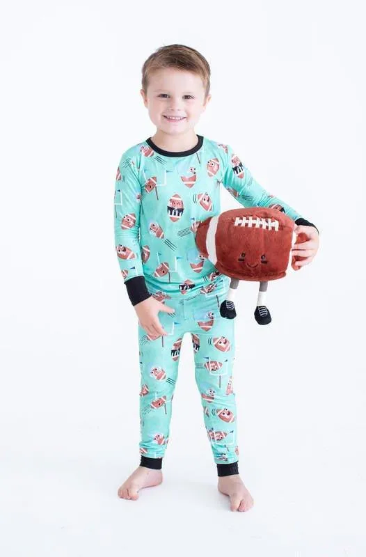Boy's Bamboo Long Sleeve Pajama Set - Elliot (Football)