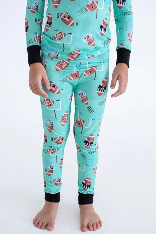 Boy's Bamboo Long Sleeve Pajama Set - Elliot (Football)