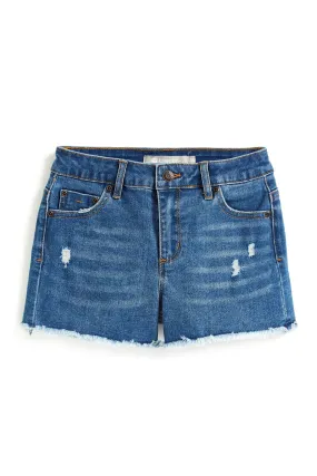 Brittany - Destructed Fray Hem Shorts