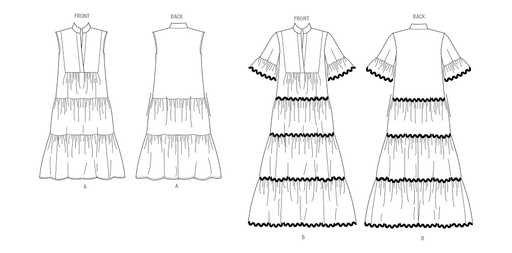 Butterick Sewing Pattern 6993 Loose-fitting Dresses