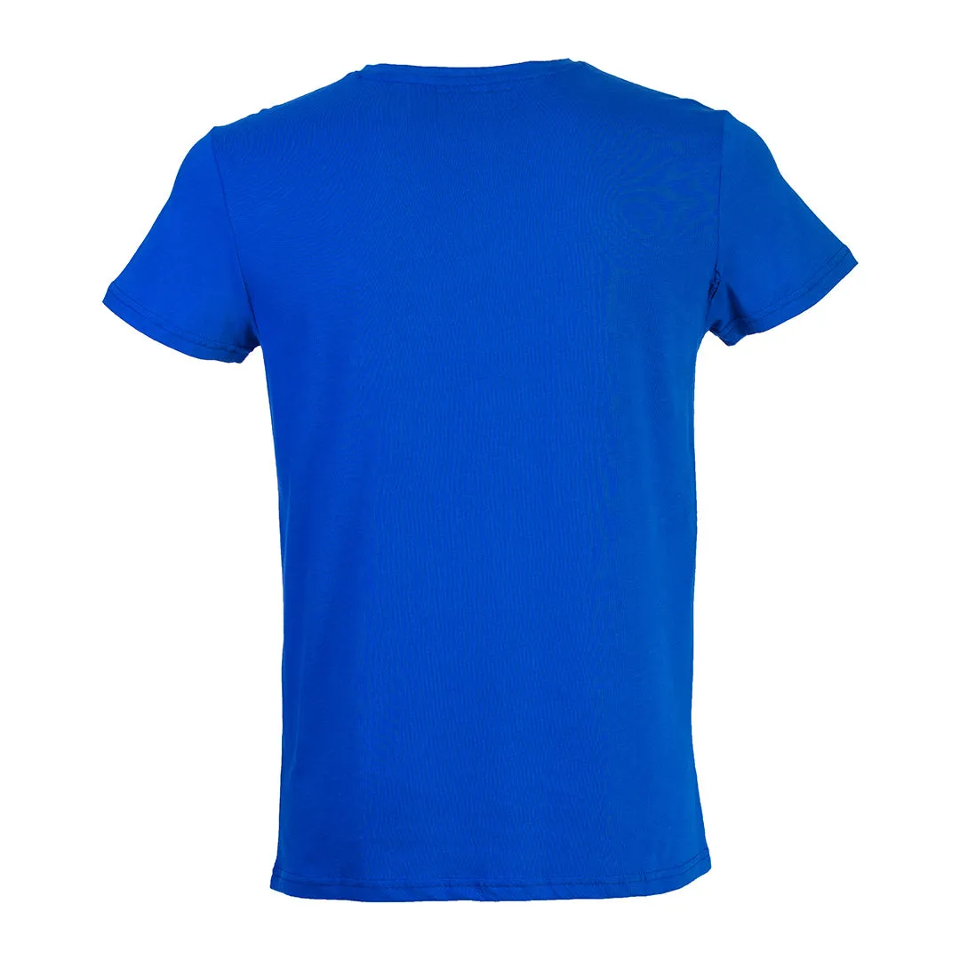 Caliente Basic - Blue Melange Dazzling Blue T-shirt - Caliente T-shirts & Polos Collection