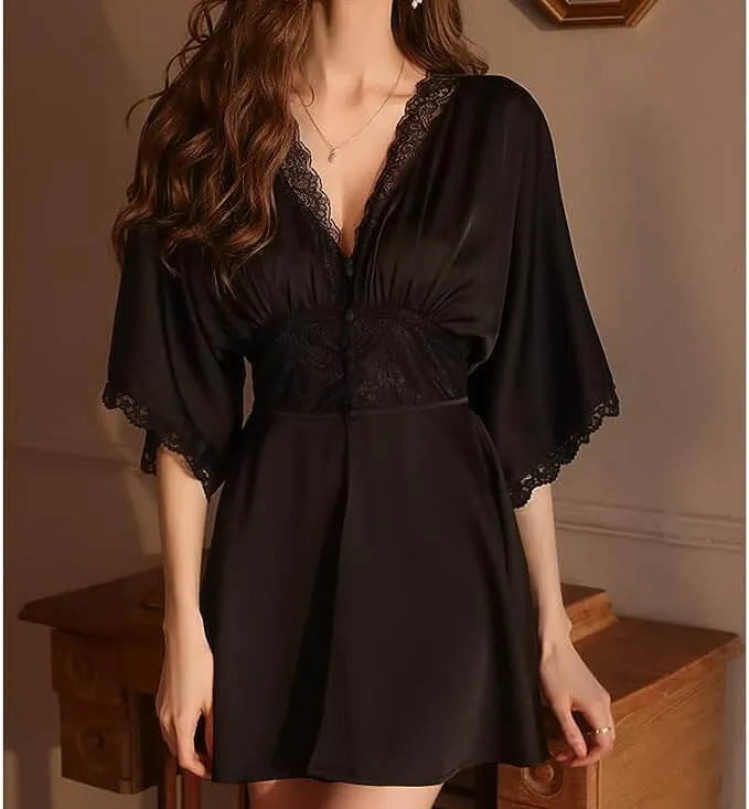 CEETY Pajamas Nightgown Bathrobe Dress Summer Underwear Lace Pajamas Female Robe Sling Pajamas Set