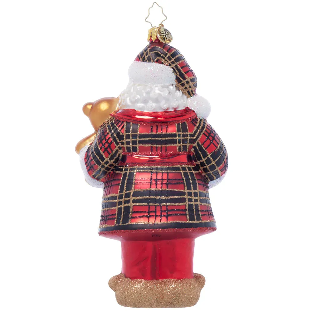 Christopher Radko Sweet Slumber Treat Santa Ornament