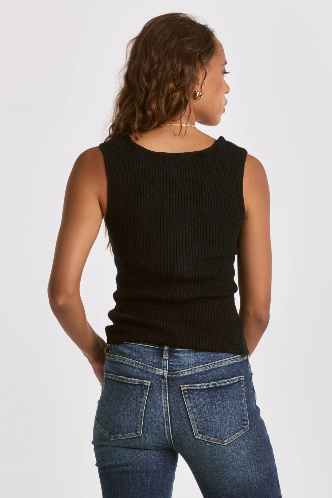 Dear John Textured V-Neck Tank Top