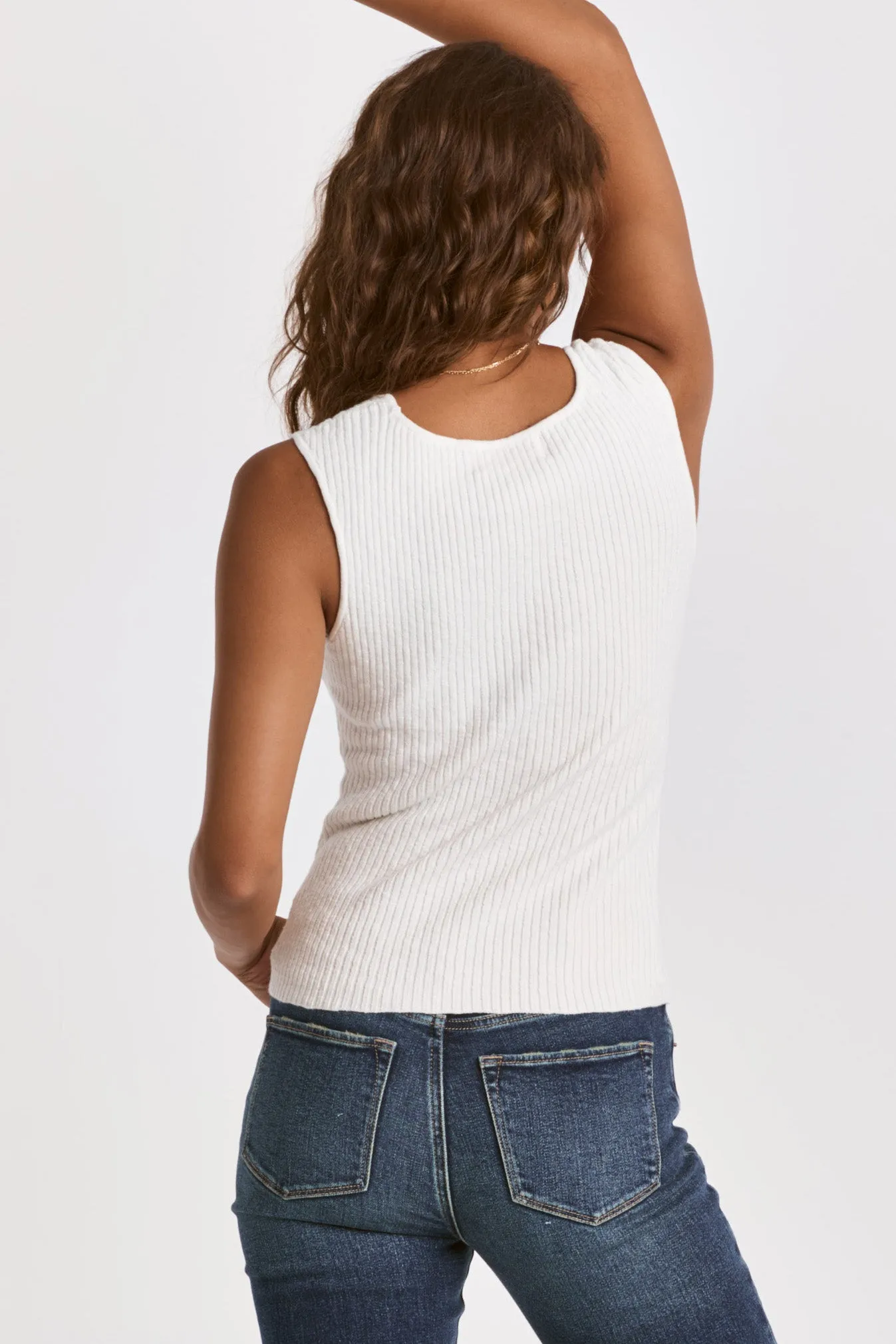 Dear John Textured V-Neck Tank Top