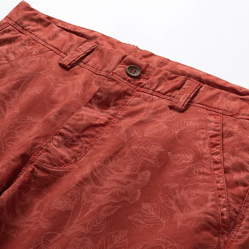 DuraChill™ - Men's Cotton Floral  Print  Shorts