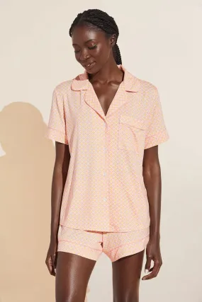 Gisele TENCEL™ Modal Relaxed Short PJ Set | Geo Tile/Rose