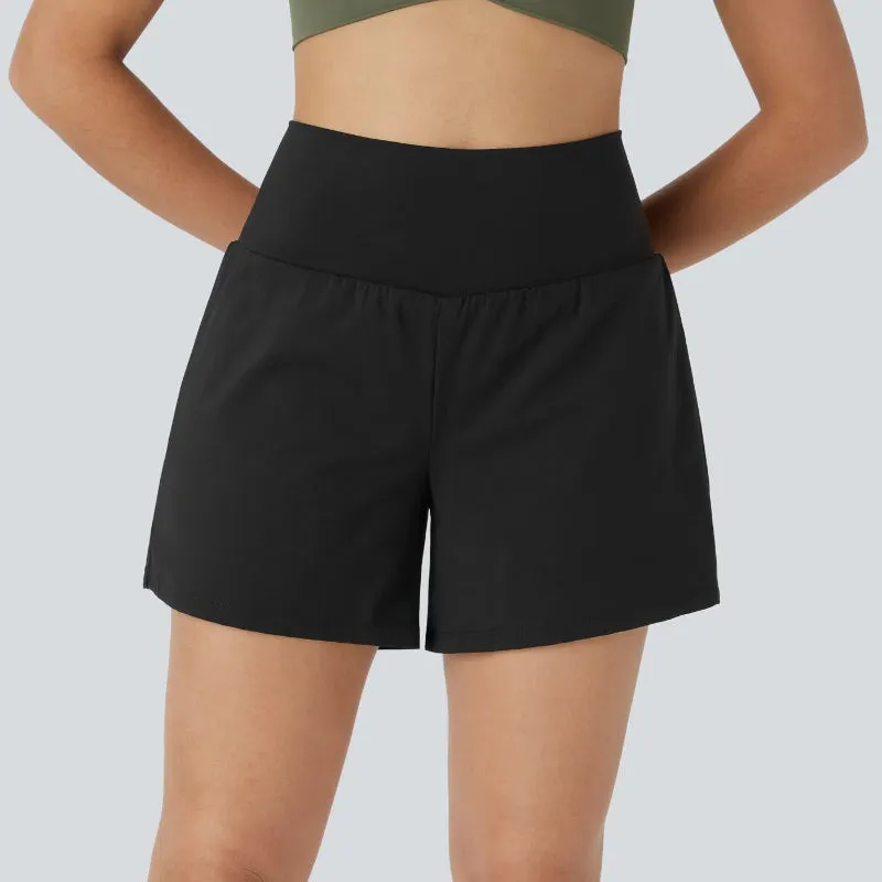 High Rise Dual-Pocket Shorts – Perfect for Active Movement