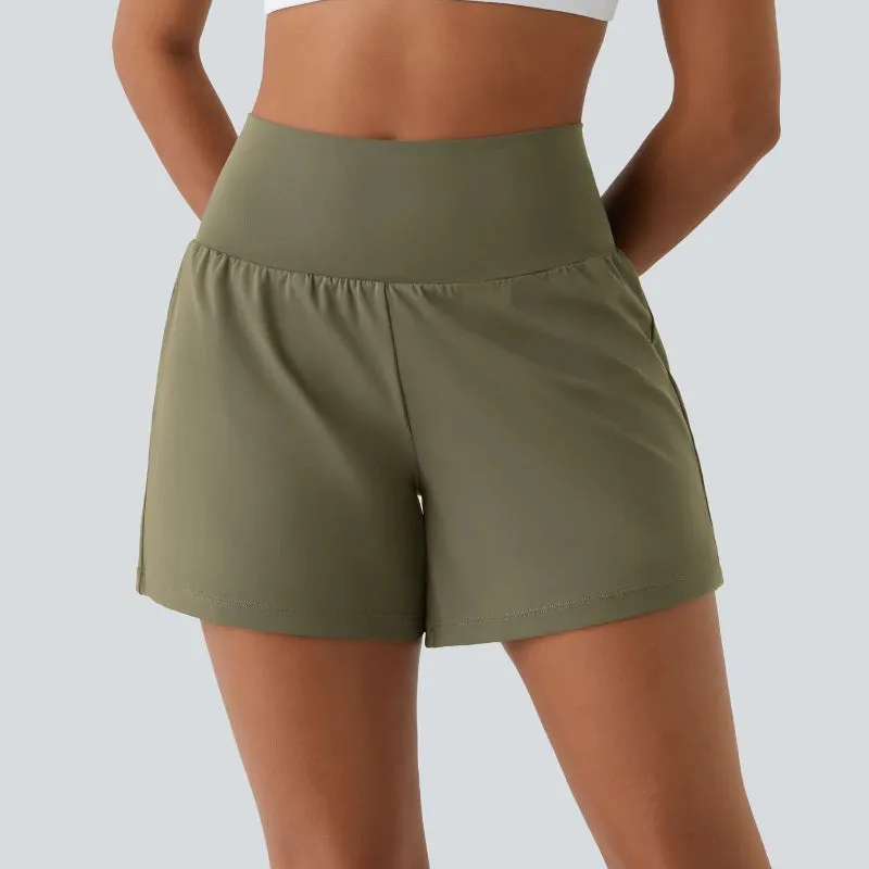 High Rise Dual-Pocket Shorts – Perfect for Active Movement