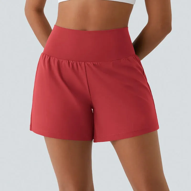 High Rise Dual-Pocket Shorts – Perfect for Active Movement