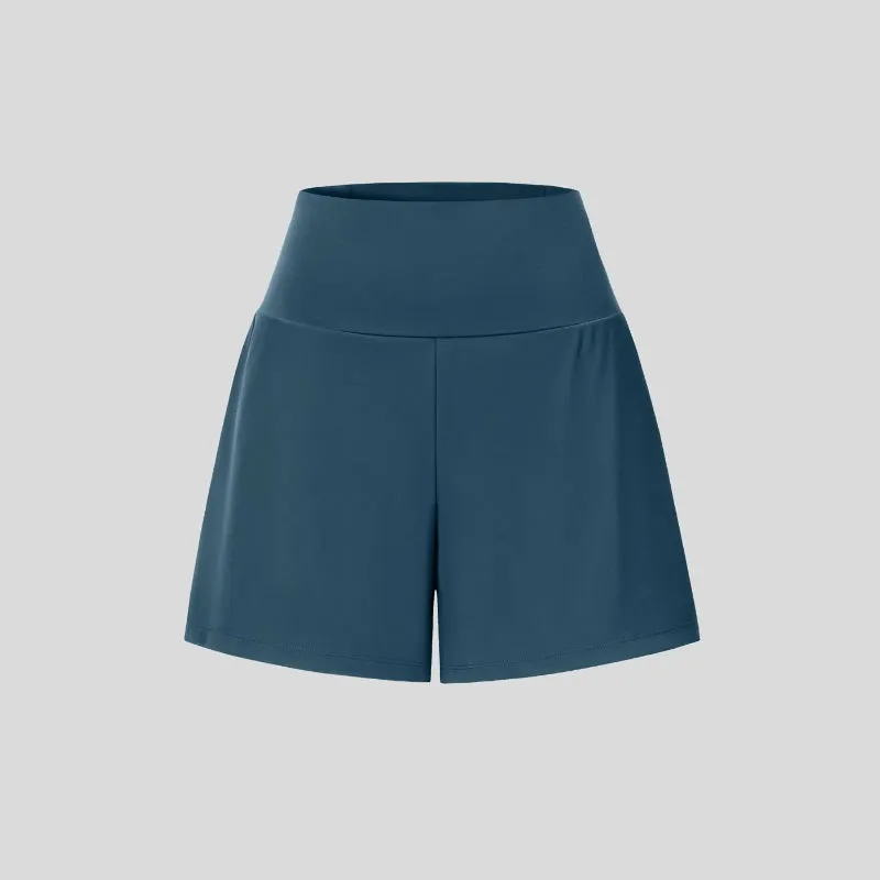 High Rise Dual-Pocket Shorts – Perfect for Active Movement
