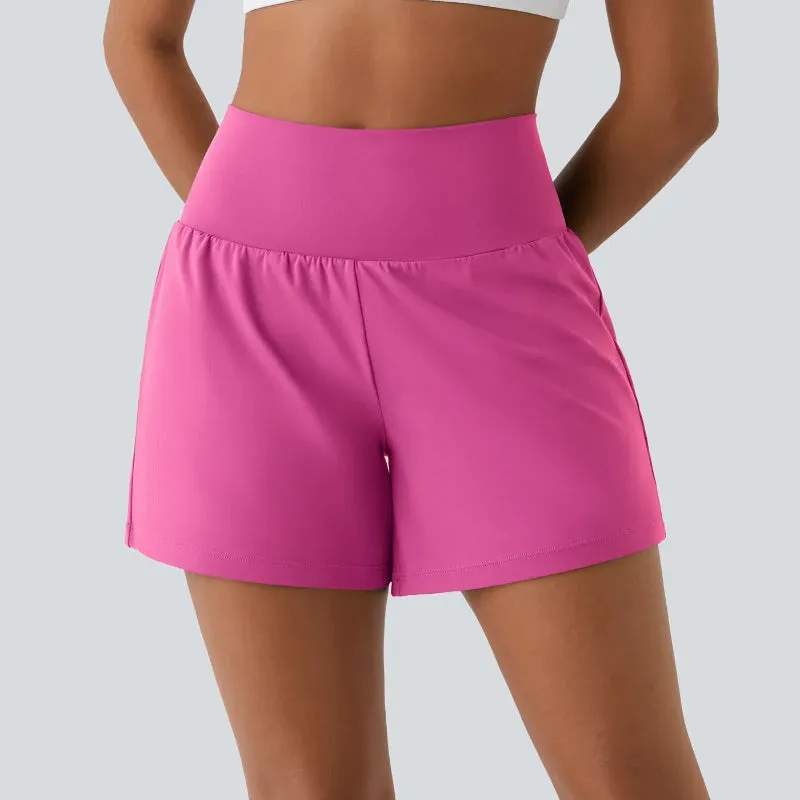 High Rise Dual-Pocket Shorts – Perfect for Active Movement