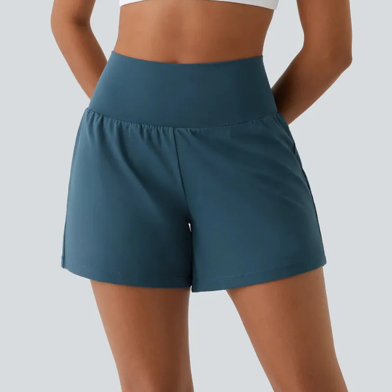High Rise Dual-Pocket Shorts – Perfect for Active Movement