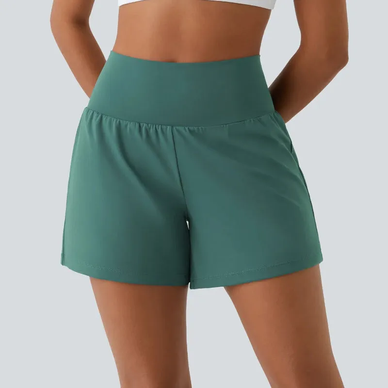 High Rise Dual-Pocket Shorts – Perfect for Active Movement