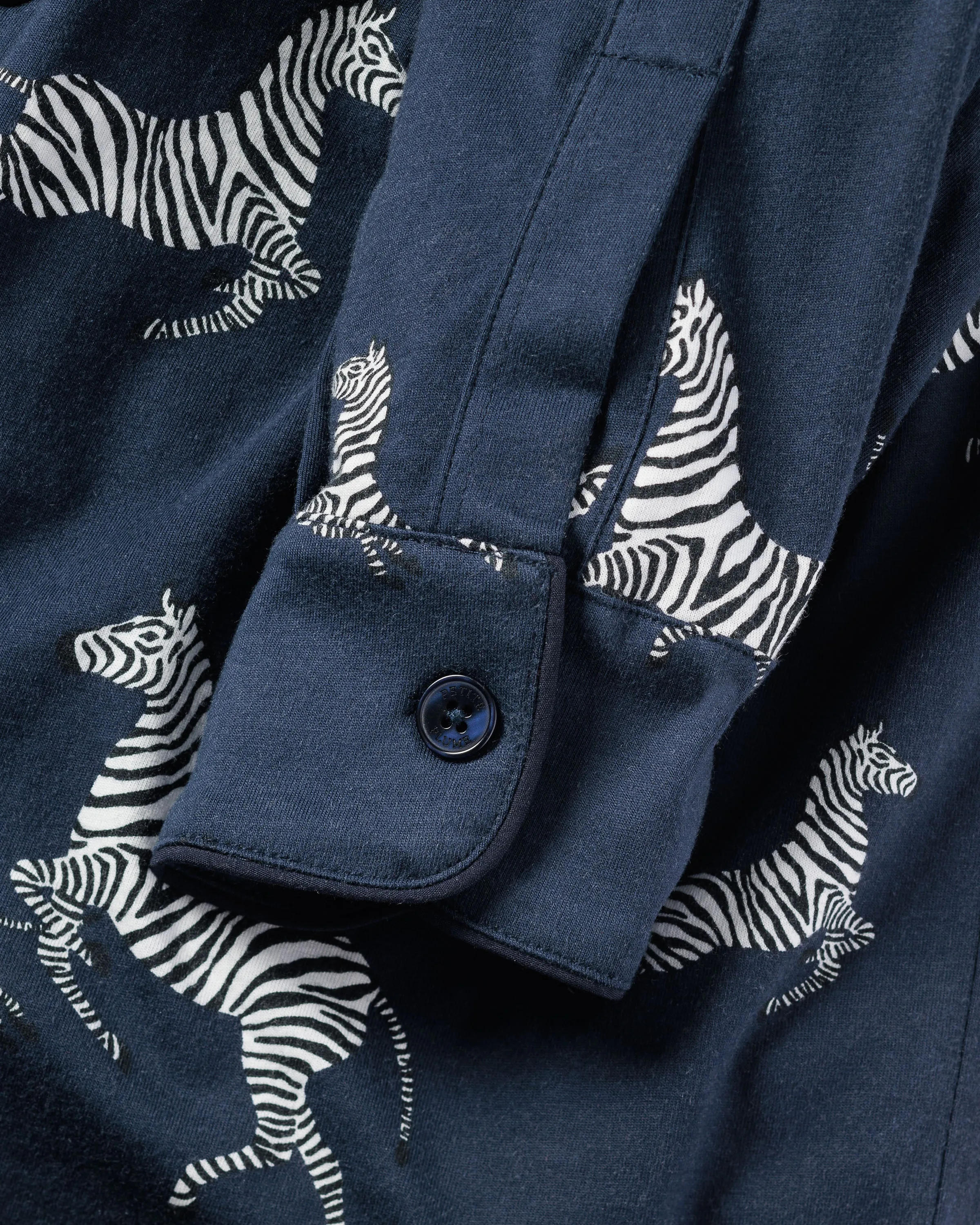 Men's Pima Pajama Set in Zèbre de Nuit