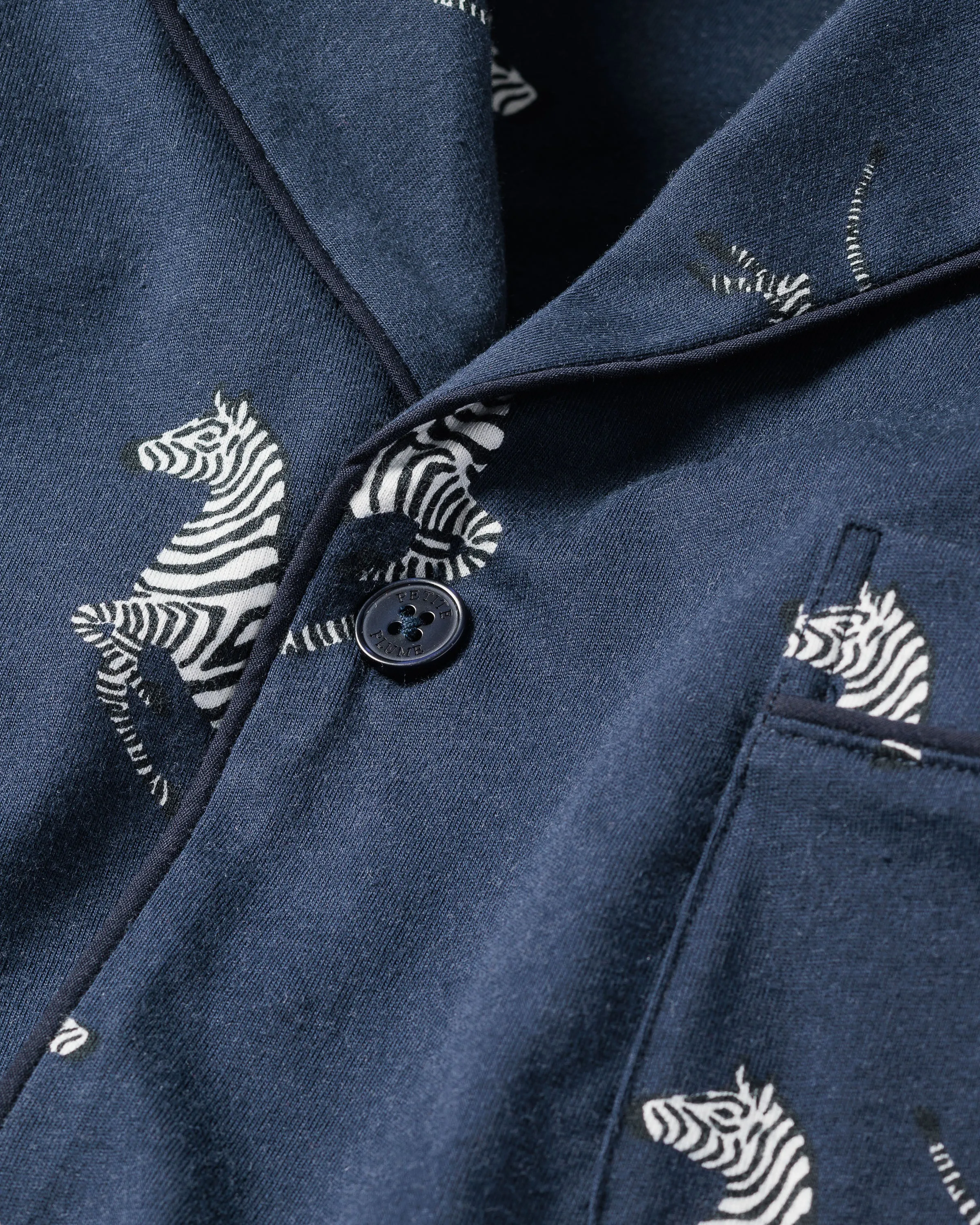 Men's Pima Pajama Set in Zèbre de Nuit