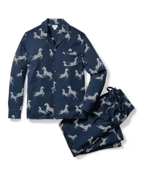 Men's Pima Pajama Set in Zèbre de Nuit