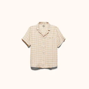 Mila Short Sleeve - Cream Gingham, XS