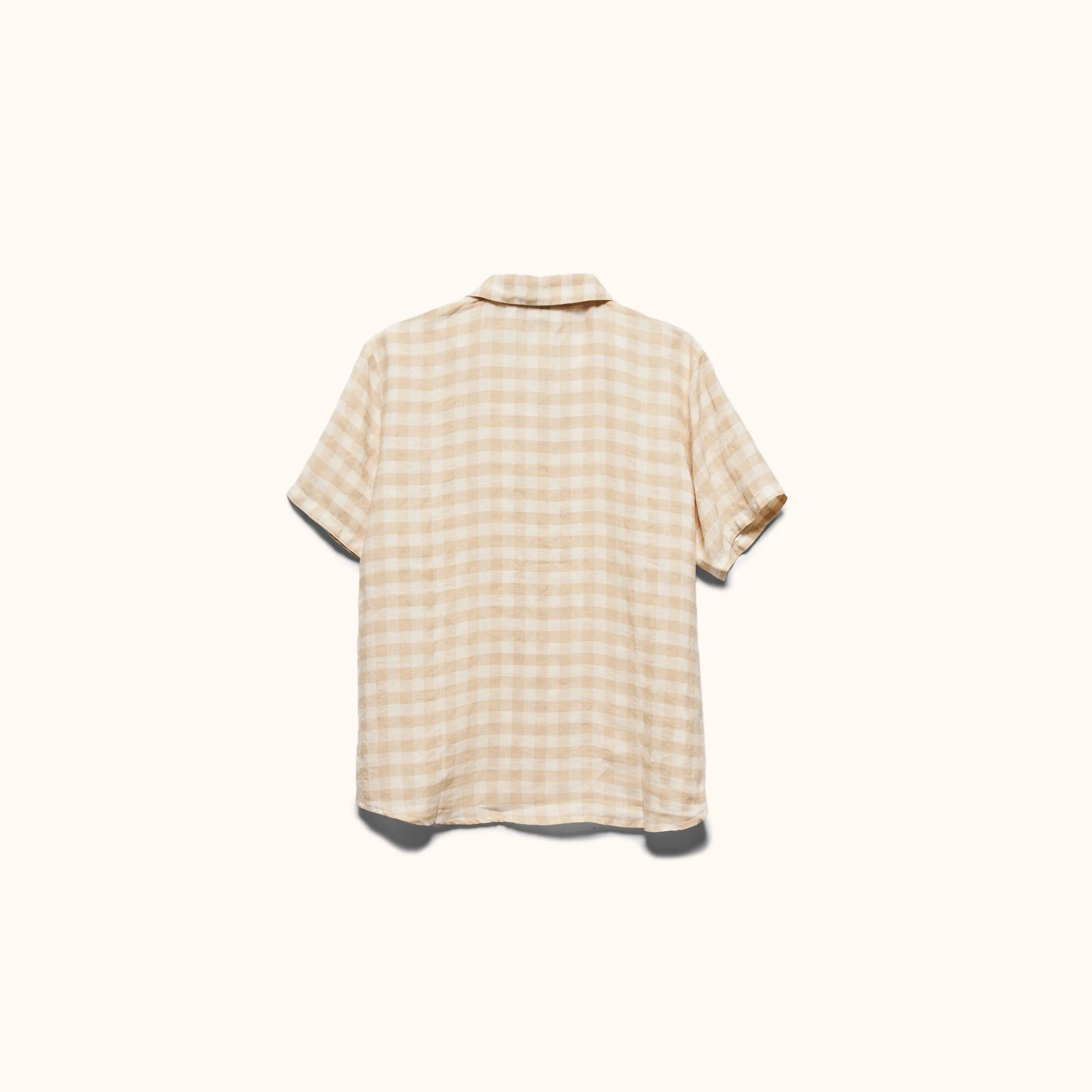 Mila Short Sleeve - Cream Gingham, XS