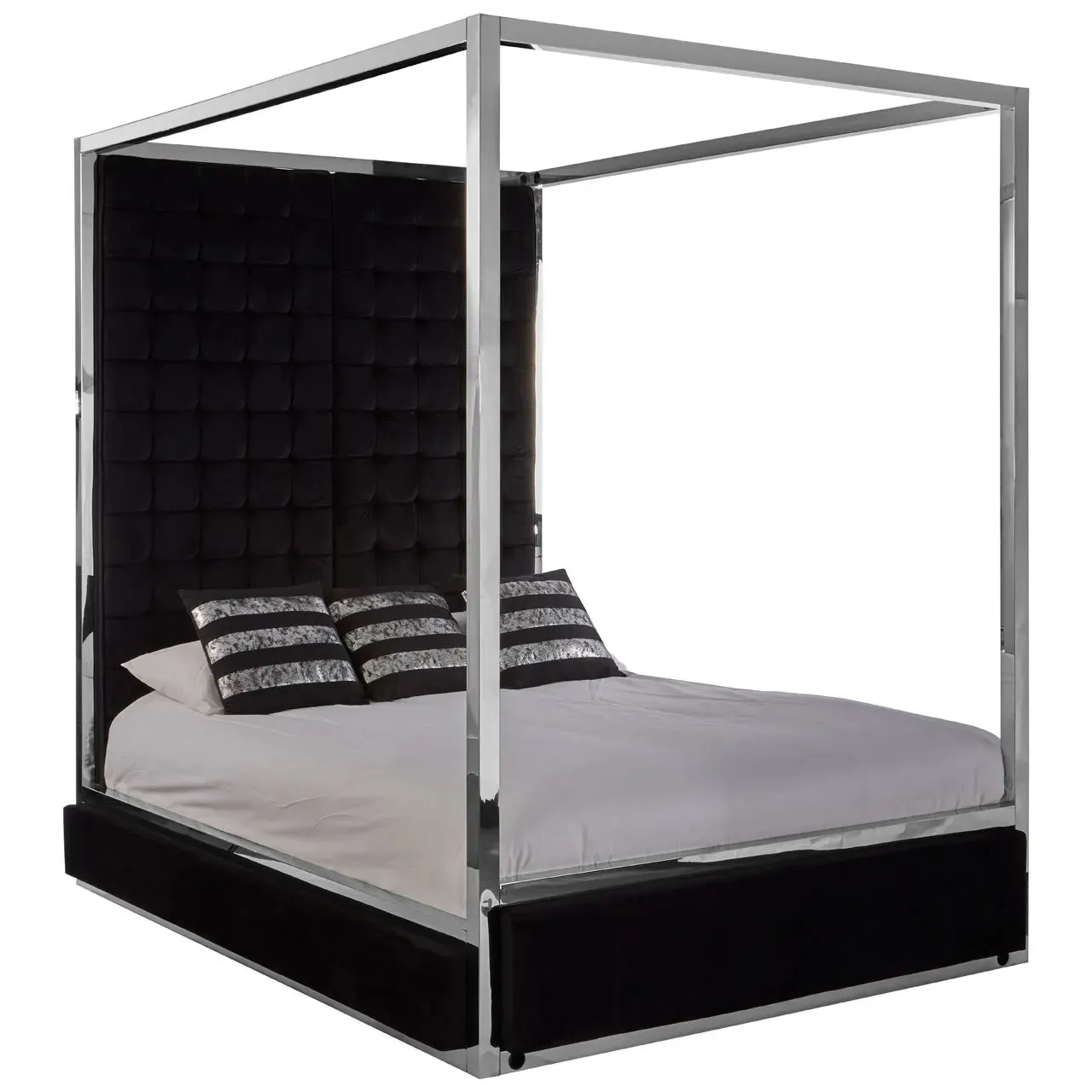 MONACO BLACK VELVET BED