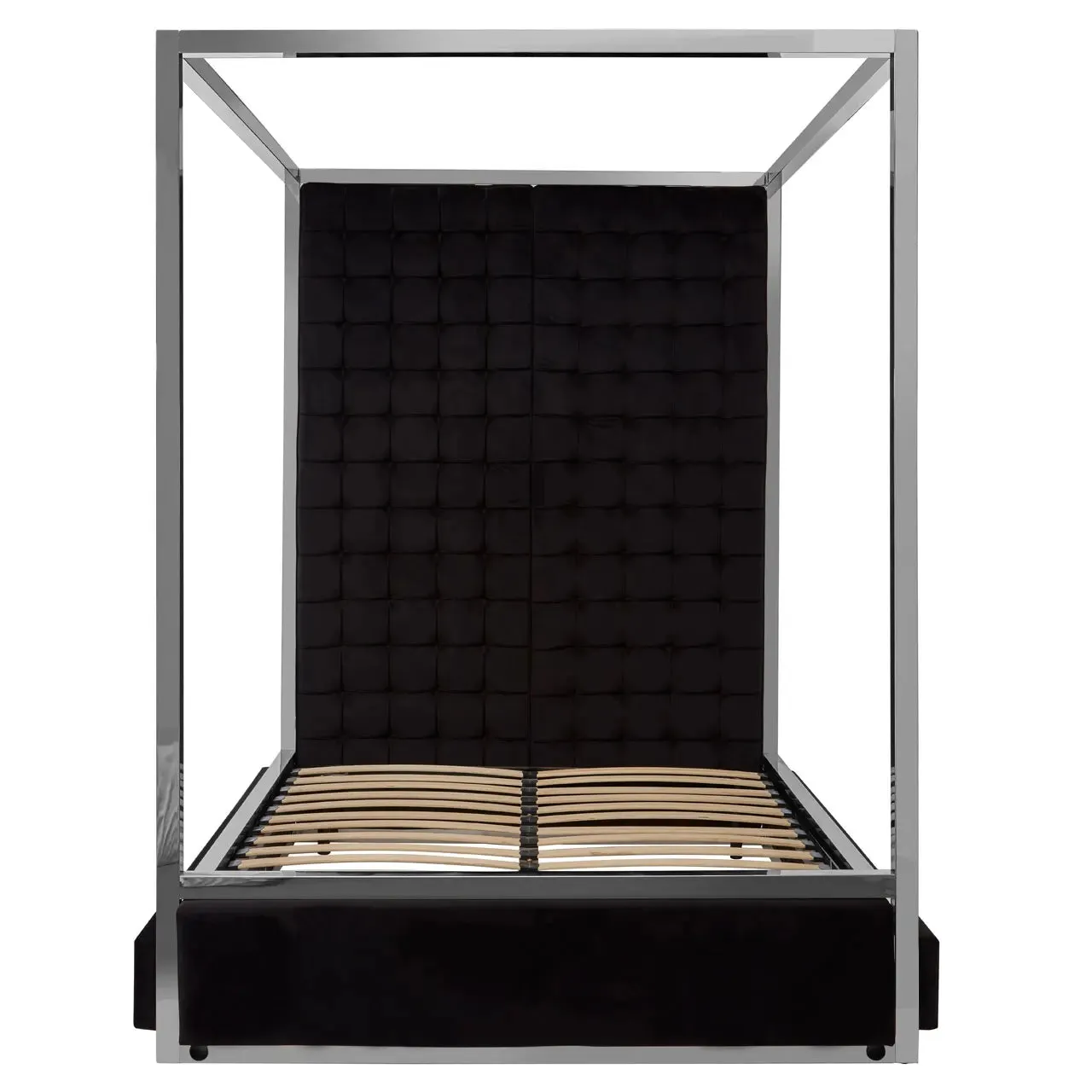 MONACO BLACK VELVET BED