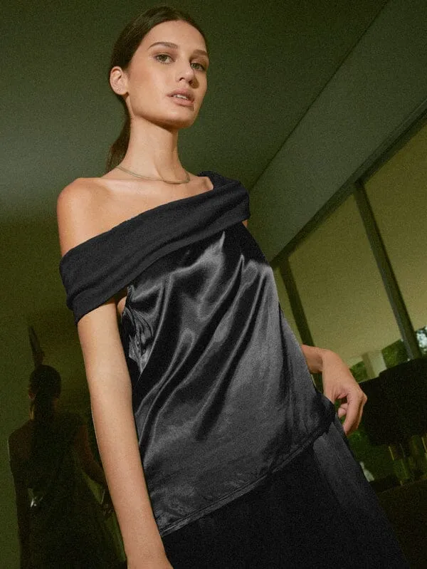 Nation Vera Off-The-Shoulder Top- Black