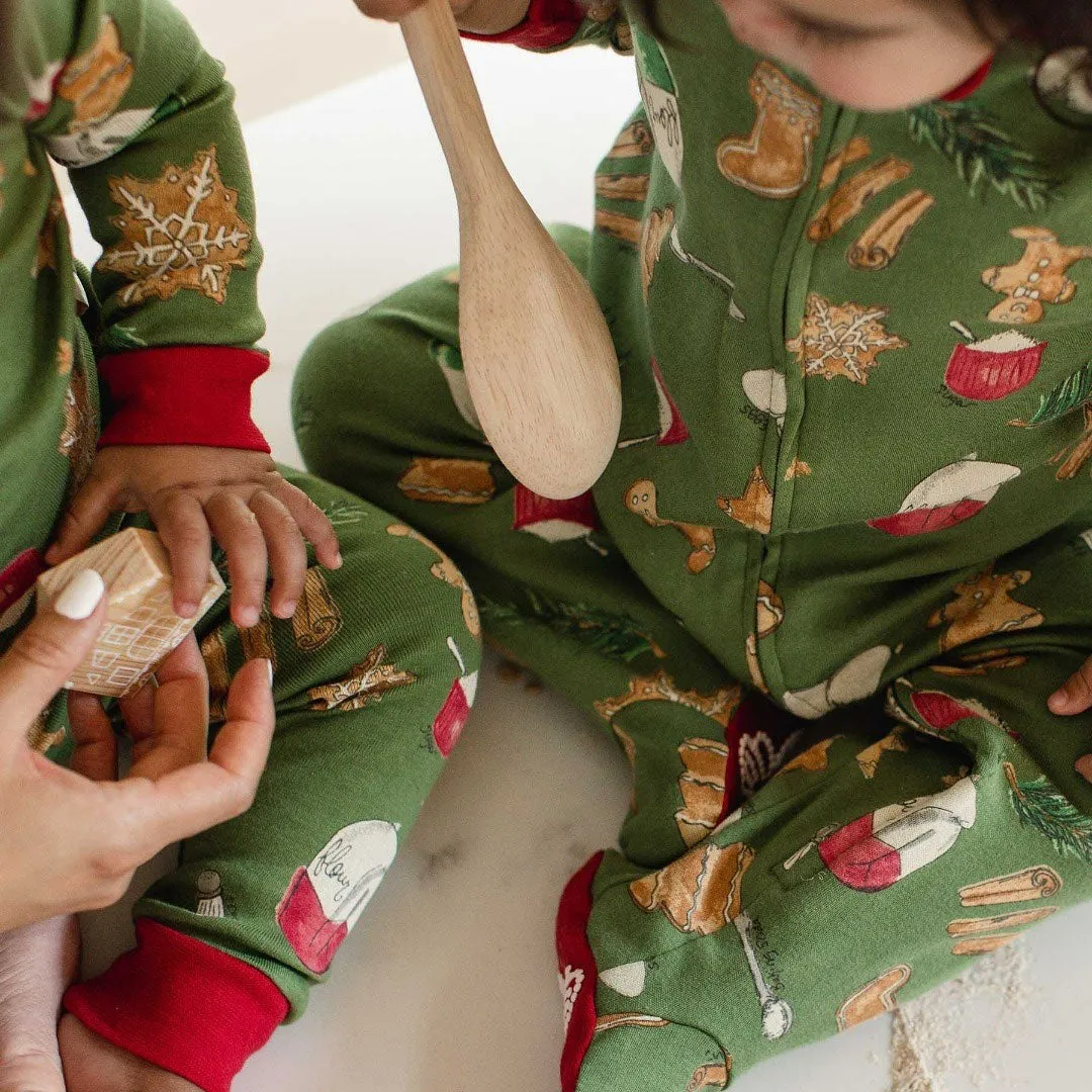 Pajamas - Holiday Cookies - Dark Jade