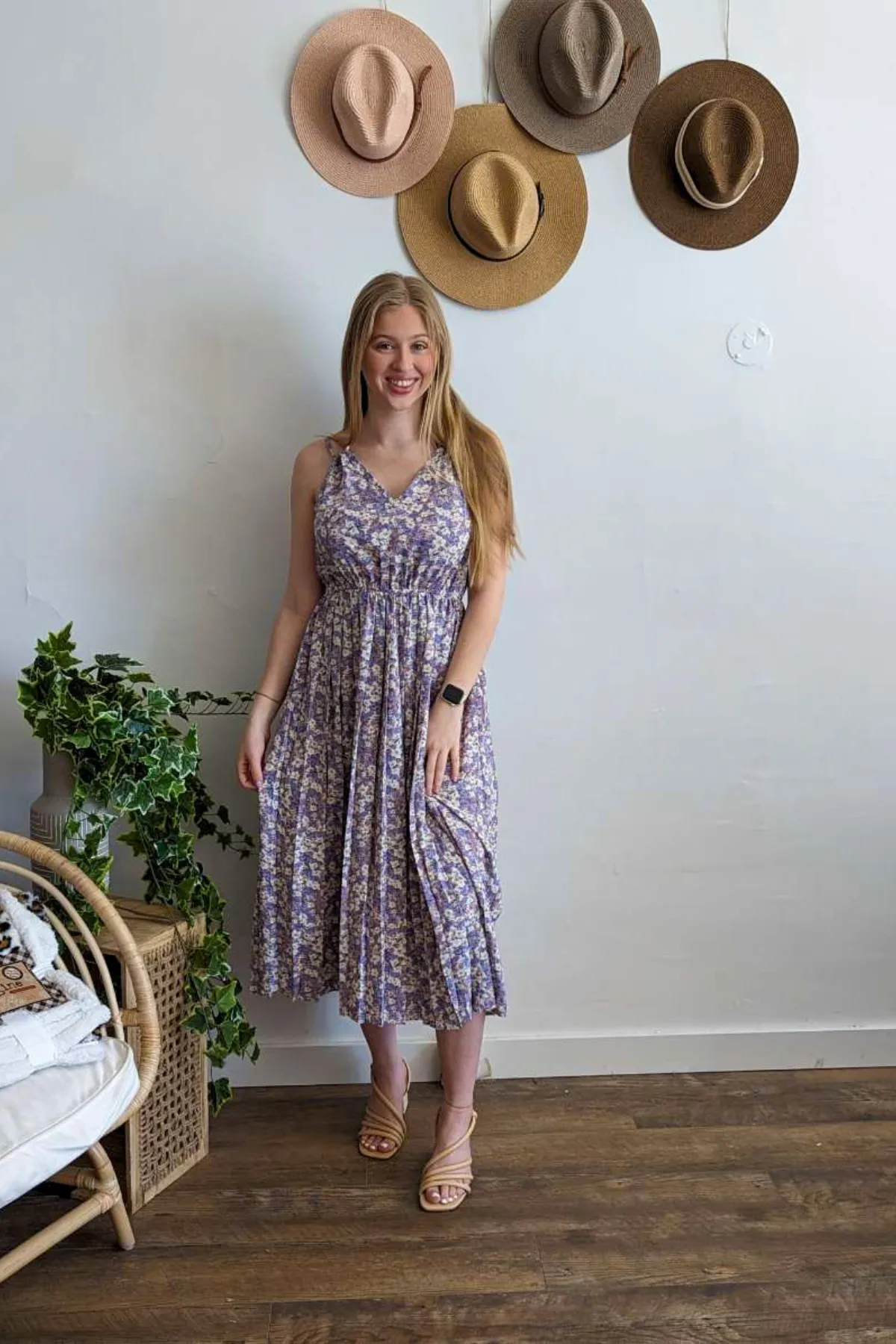 Paper Rings Floral Midi Dress