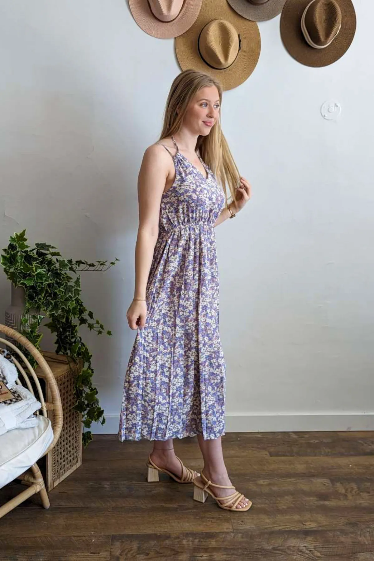 Paper Rings Floral Midi Dress