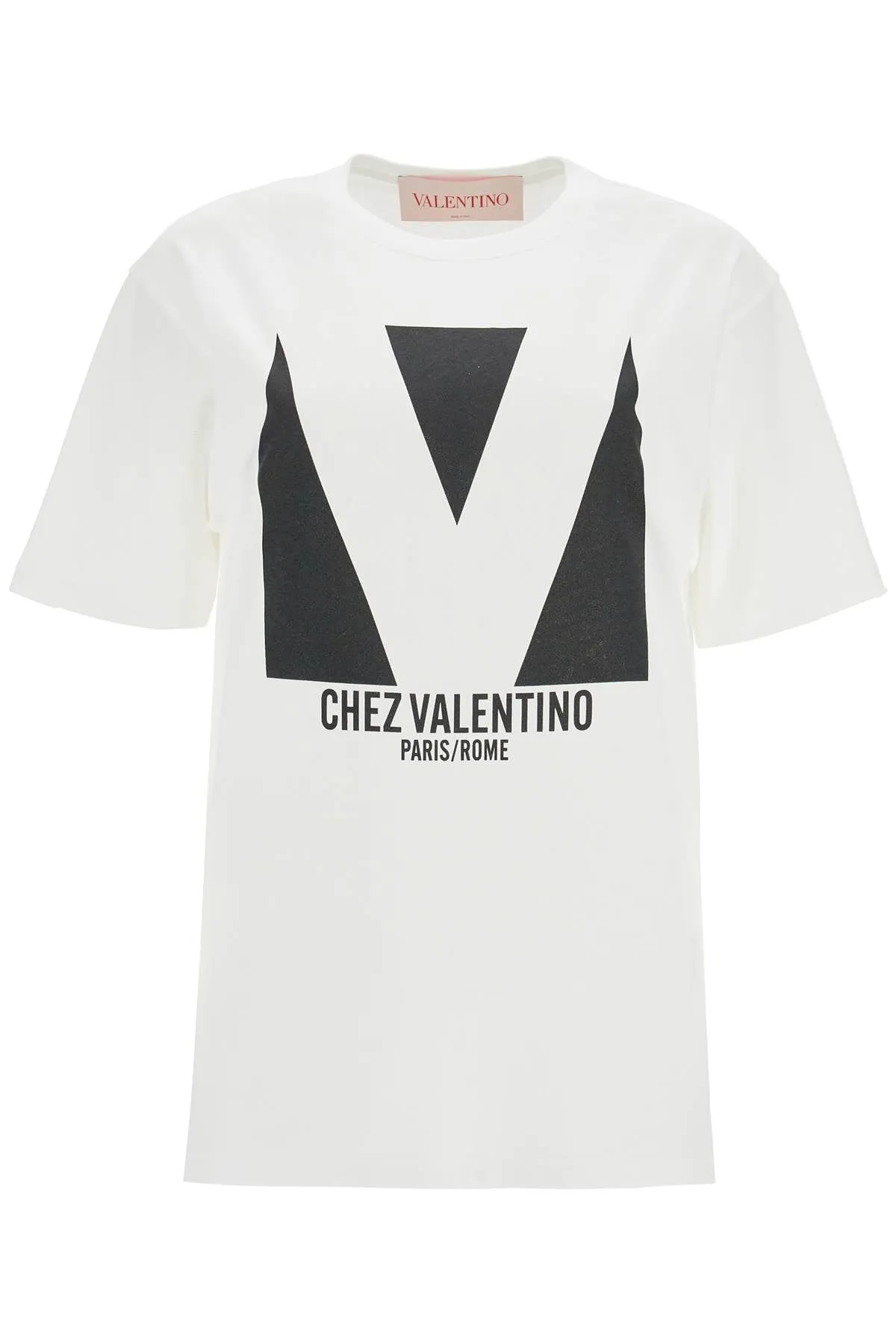"chez valentino printed t 6B3MG24H95W AVORIO