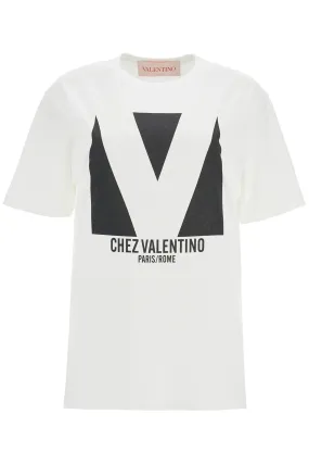 "chez valentino printed t 6B3MG24H95W AVORIO