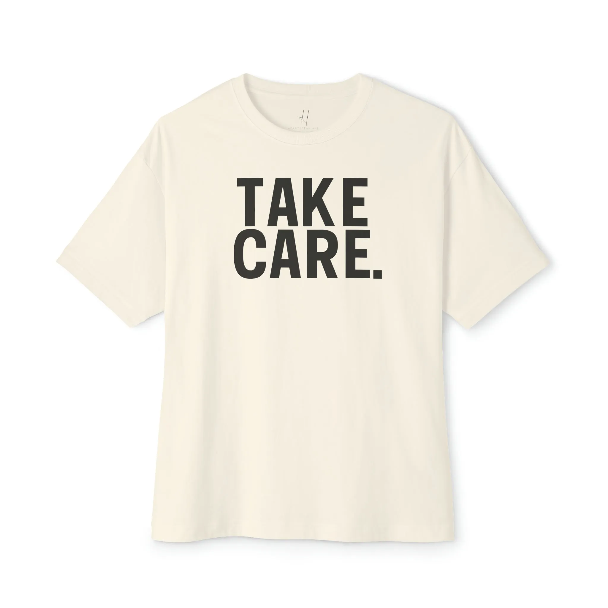 "Take Care" Unisex Oversized Boxy Tee