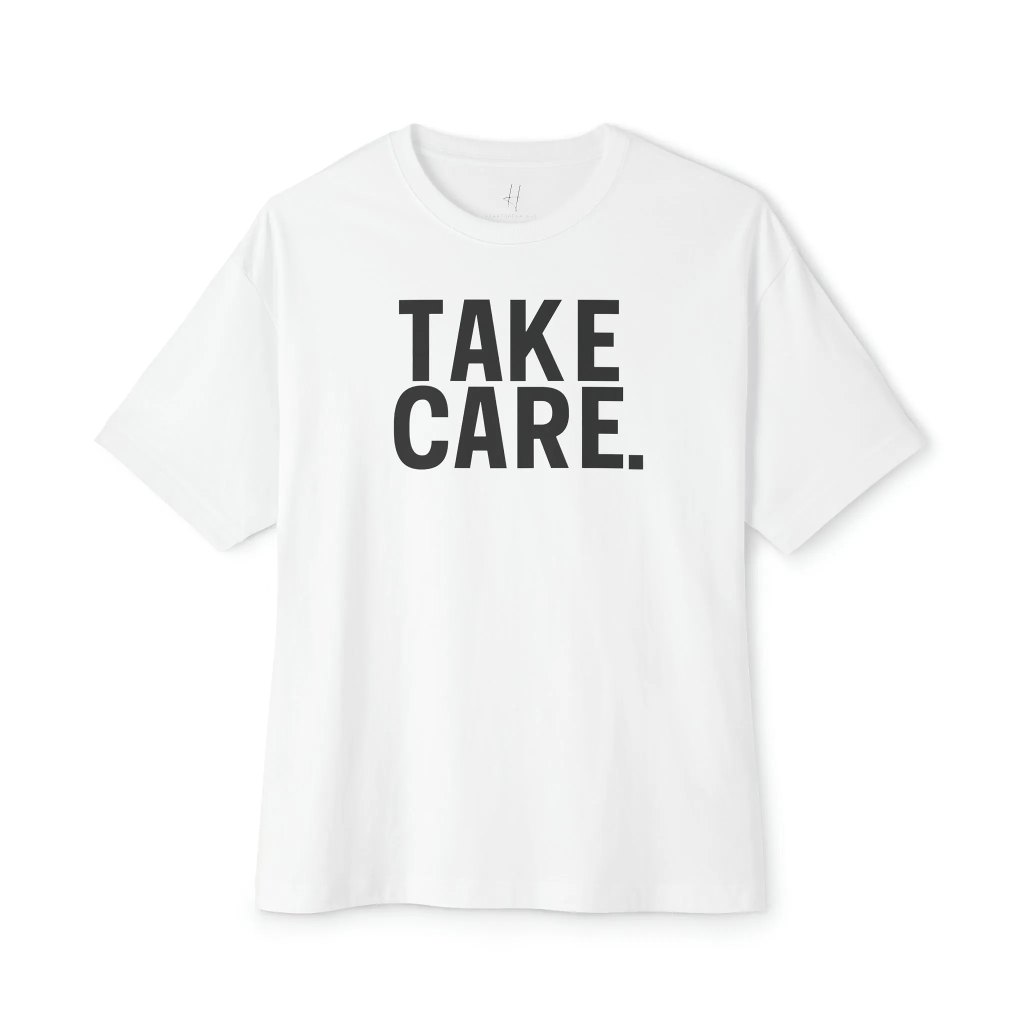 "Take Care" Unisex Oversized Boxy Tee