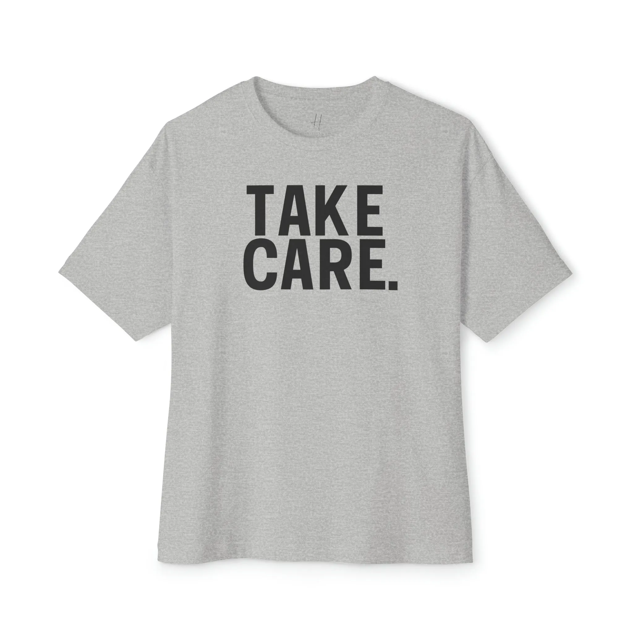 "Take Care" Unisex Oversized Boxy Tee