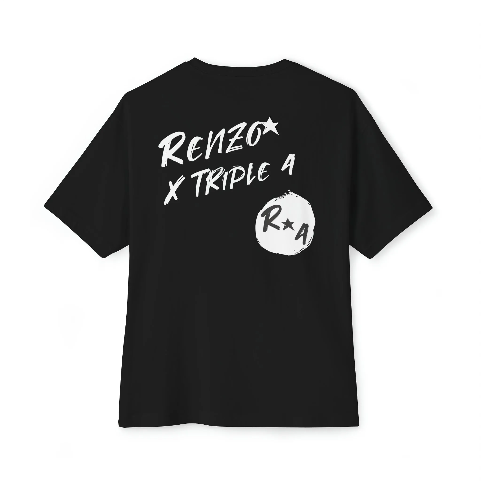 "Triple 4 Records" Unisex Oversized Boxy Tee