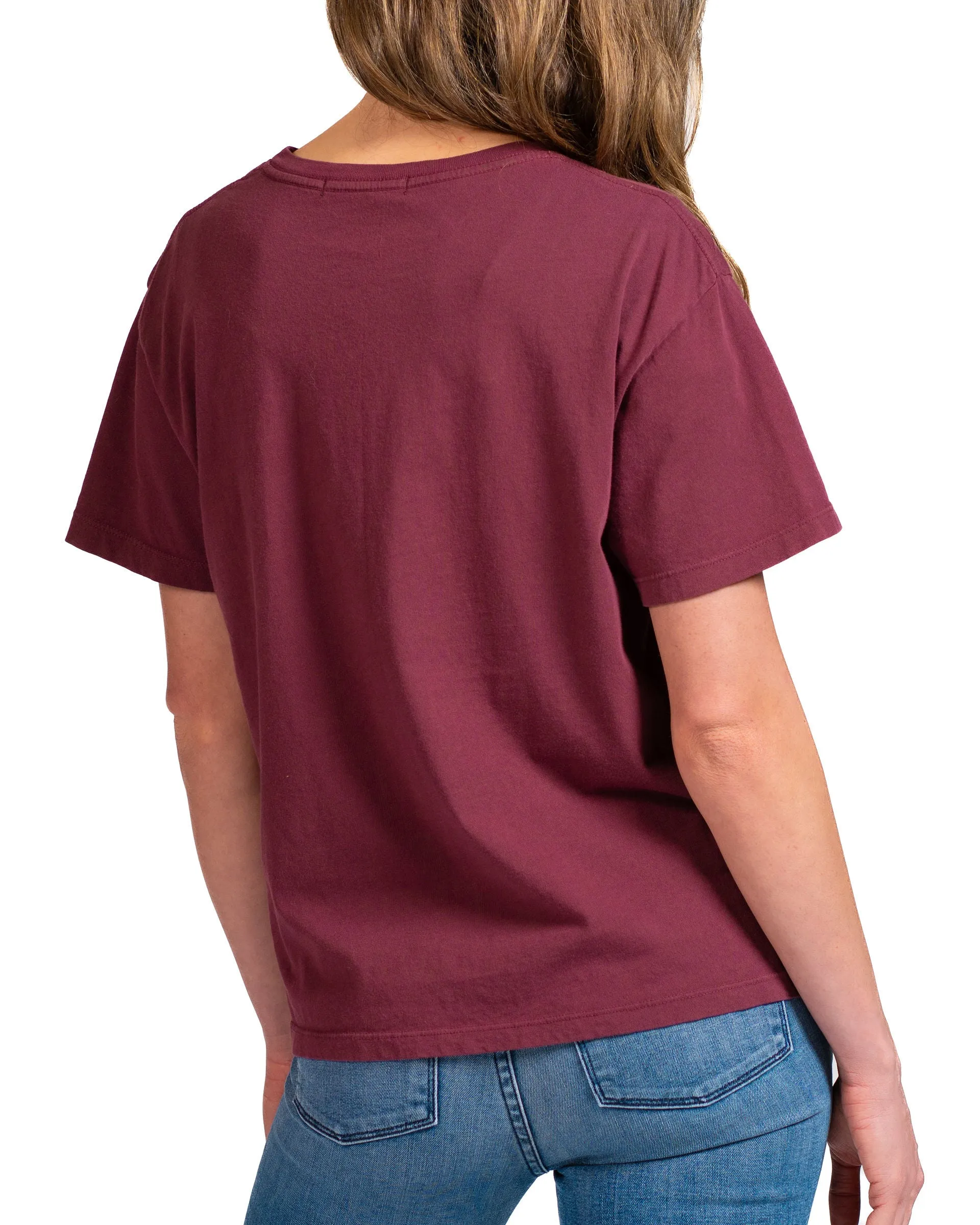 Relaxed Crew T-shirt : Red Mahogany