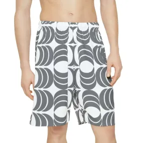 Rock out in White Abstract Pattern Sports Shorts