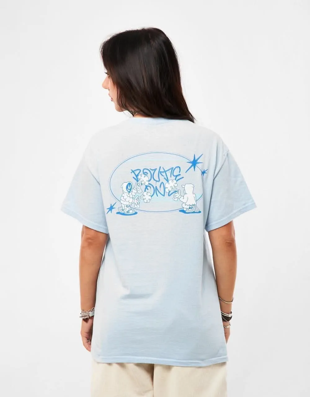 Route One Subway T-Shirt - Light Blue