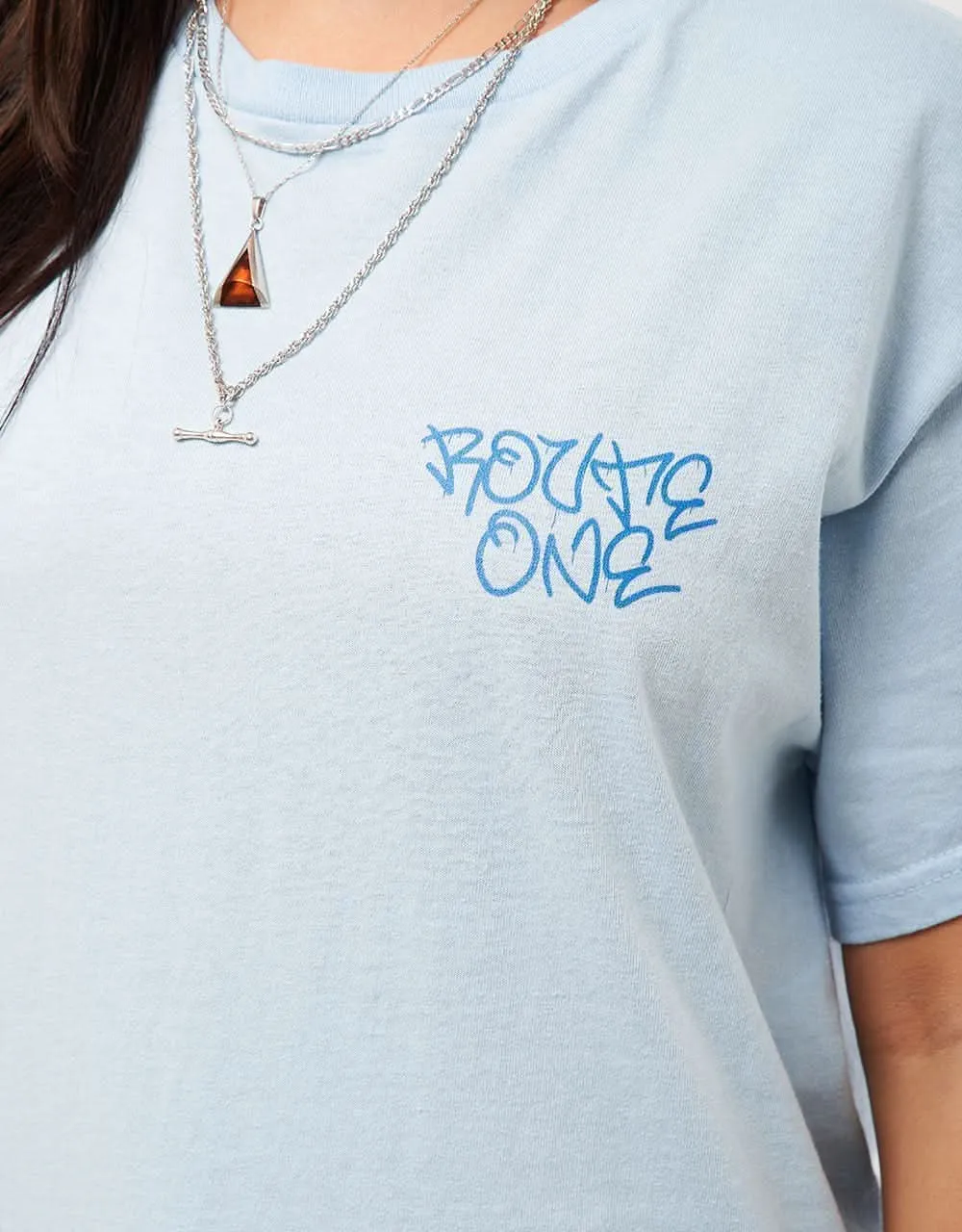 Route One Subway T-Shirt - Light Blue