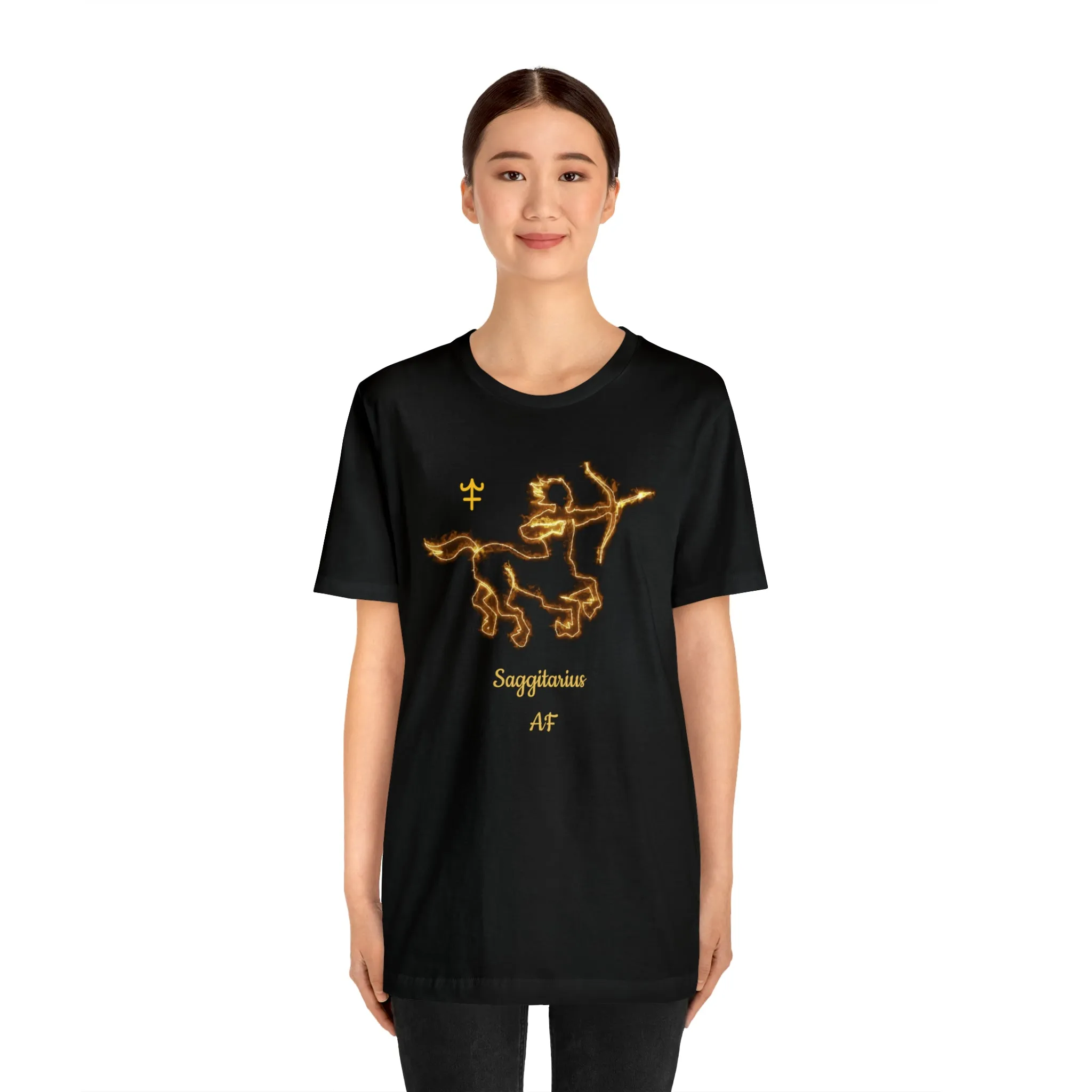 Sagittarius Fiery Centaur AF T-Shirt | Fun Sagittarius T-Shirt | Zodiac T-Shirt | Zodiac Sign Shirt | Astrology | Star Sign | Unisex Jersey Short Sleeve Tee
